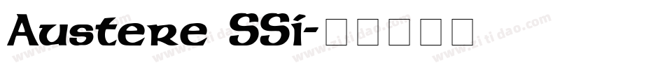 Austere SSi字体转换